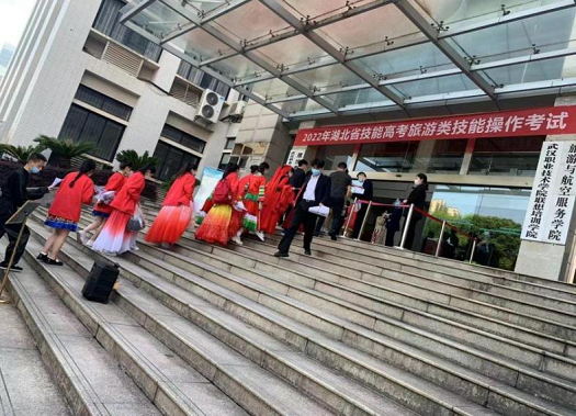 我校學(xué)生參加2022年湖北省技能高考建筑類(lèi)、旅游類(lèi)技能操作考試(圖3)